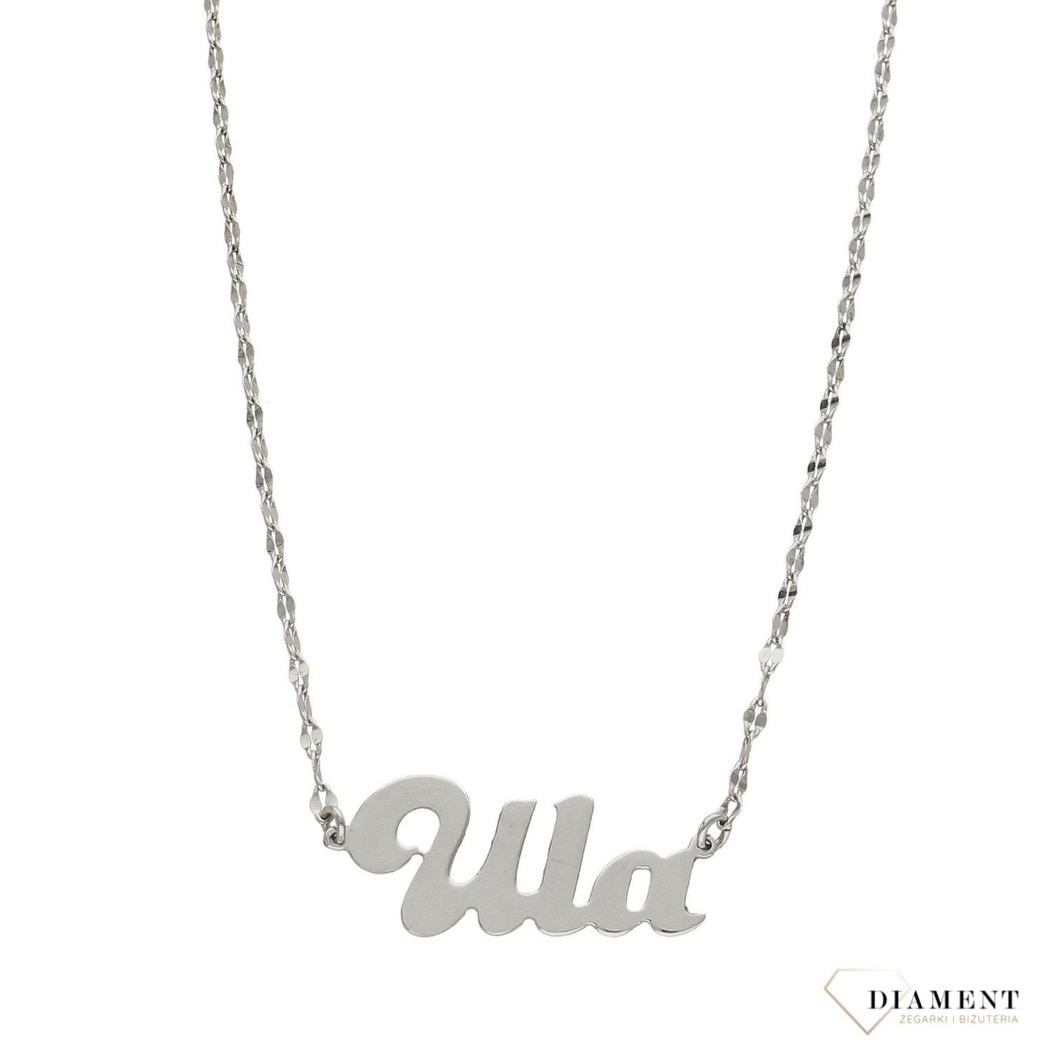 Naszyjnik srebrny z imieniem Ula.jpg